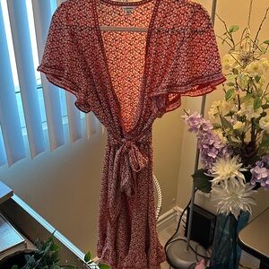 Max Studio Red Floral Midi Dress